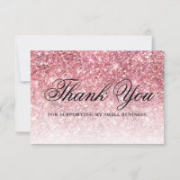 Trendy Girly Pink Glitzer Beauty Business