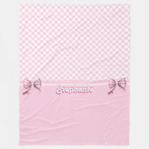 Trendy Girly Pink Kariertes Schachbrettmuster & Bo