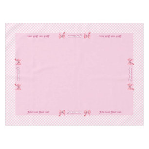 Trendy Girly Pink Kariertes Schachbrettmuster & Bo Tischdecke