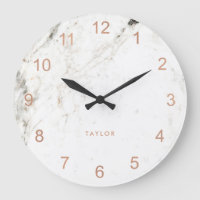 Trendy Glam Falsch Rose Gold Look and White Marble