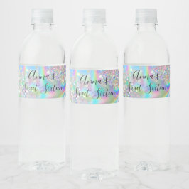 Trendy Glam Imitate Holographic Rainbow Sweet 16