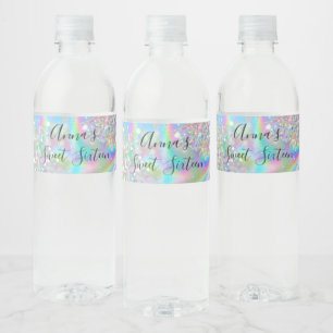 Trendy Glam Imitate Holographic Rainbow Sweet 16
