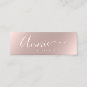 Trendy glam Rose Goldmakeup Künstler Boutique Mini Visitenkarte