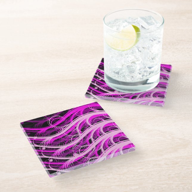 Trendy Glasuntersetzer (Schrägansicht)