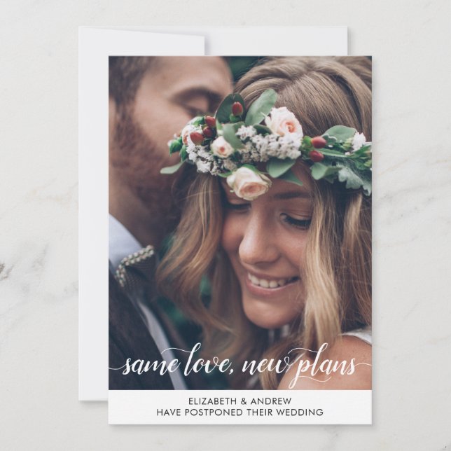 Trendy gleiche Liebe Neue Pläne Änderung Datum Fot Ankündigung (Vorderseite)