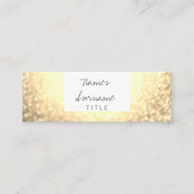 Trendy Glitzer-GoldBokeh Minigeschäfts-Karte