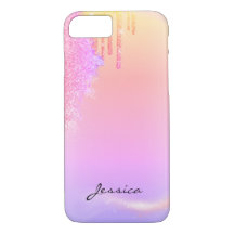 Trendy Glitzer Holografy Rosa Tropfen individuelle