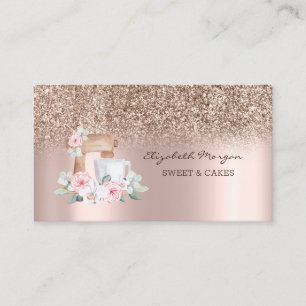 Trendy Glitzer Rose Gold Mixer Bläserin Visitenkarte