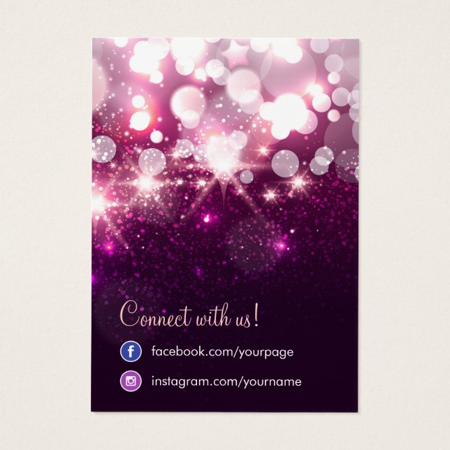 Trendy Glitzer Sparkle Social Network Earring Card (Rückseite)