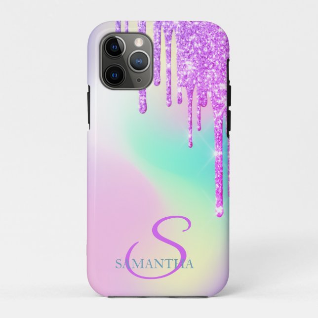 Trendy Glitzer Tropfens Holographic Case-Mate iPhone Hülle (Rückseite)