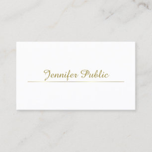 Trendy Gold Calligraphic Minimalistisch Elegantes  Visitenkarte