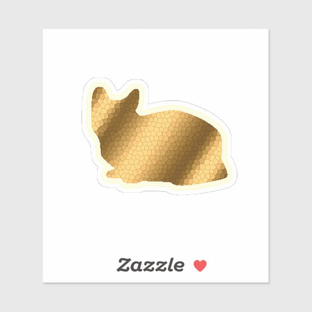 Trendy Gold Cat Aufkleber (Blatt)