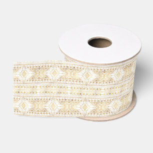 Trendy Gold Geometric Tribal Aztec Muster Ripsband