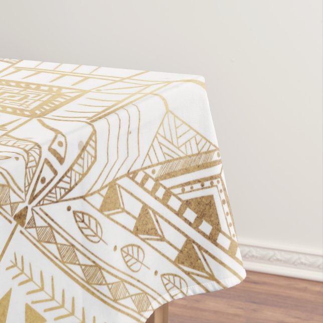 Trendy Gold Geometric Tribal Aztec Muster Tischdecke (Beispiel)