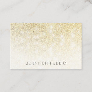 Trendy Gold Glitzer Template Modernes Elegantes De Visitenkarte