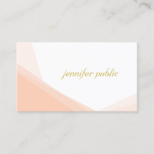 Trendy Gold Handschrift Name Moderne Berufliche Visitenkarte (Vorderseite)