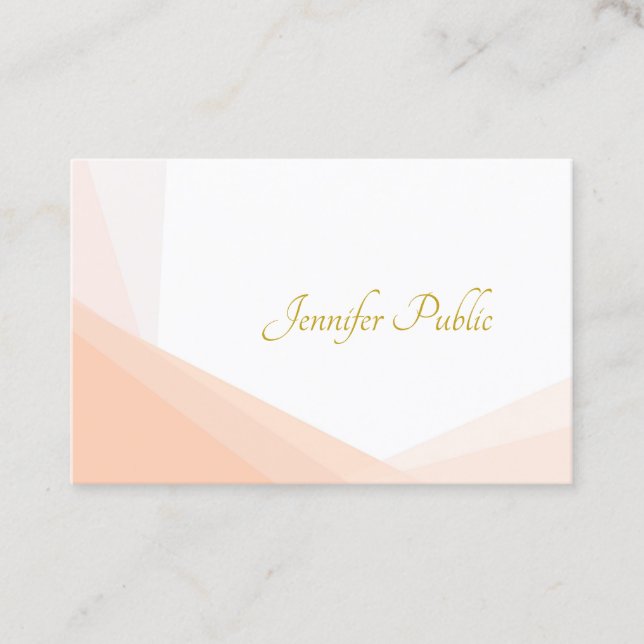 Trendy Gold Handwriting Name Beruflich Elegant Visitenkarte (Vorderseite)