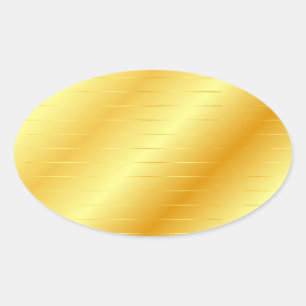 Trendy Gold Look Elegante moderne Blank Template Ovaler Aufkleber