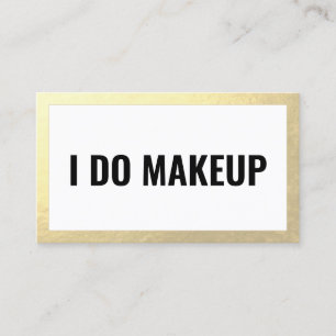 Trendy Gold Makeup Artist Business Card Visitenkarte