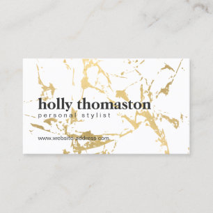 Trendy Gold Marble Muster Visitenkarte