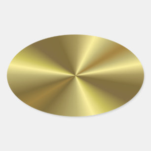 Trendy Gold Metallic Look Blank Template Elegant Ovaler Aufkleber