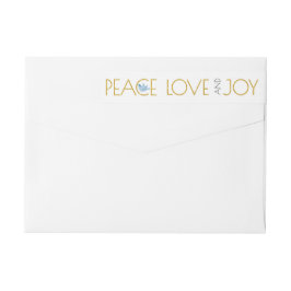 Trendy gold Peace, Liebe, Joy and Taube Weihnachte