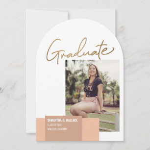 Trendy-Gold-Script-Foto Einladung