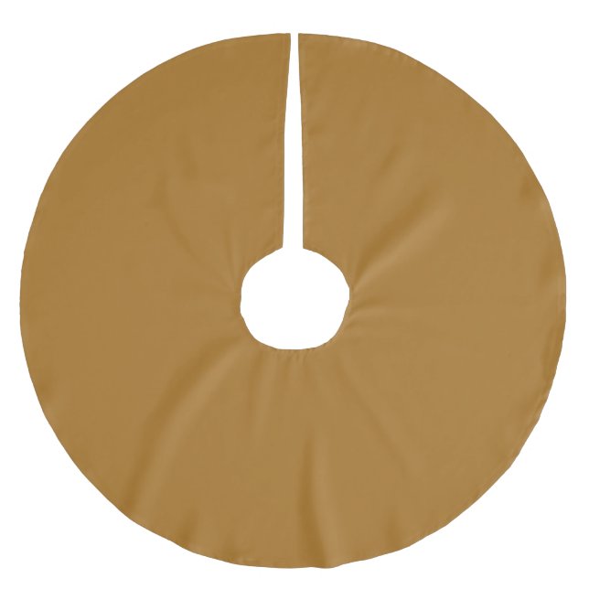 Trendy Golden Brown - Brushed Polyester Tree Skirt Polyester Weihnachtsbaumdecke (Vorderseite)