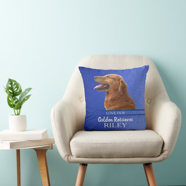 Trendy Golden Retriever Throw Kissen (Stuhl )