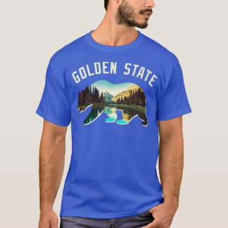 Trendy Golden Staat Bären Landschaft Silhouette Pr T-Shirt