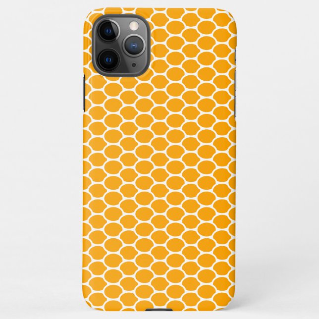 Trendy Golden Sun Yellow Oval Honeycomb Muster iPhone Hülle (Rückseite)