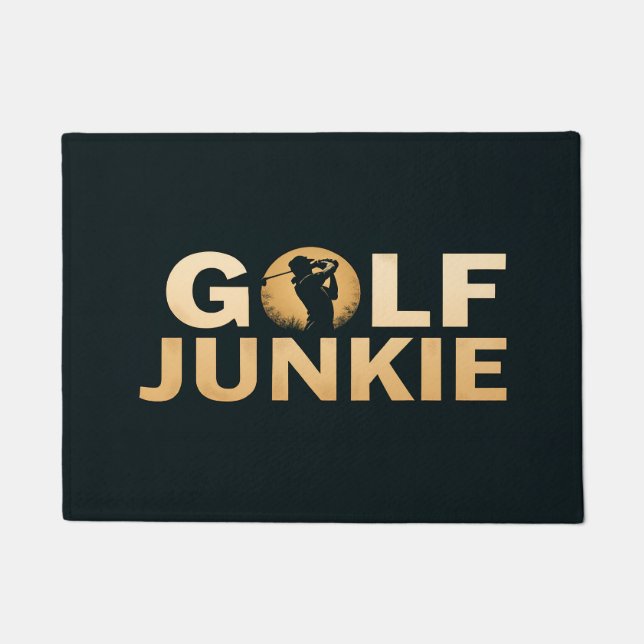 Trendy Golf Junkie Sports Fußmatte (Vorderseite)