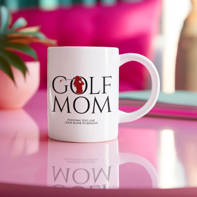 Trendy "GOLF MAMA" Red Kaffeetasse (Von Creator hochgeladen)