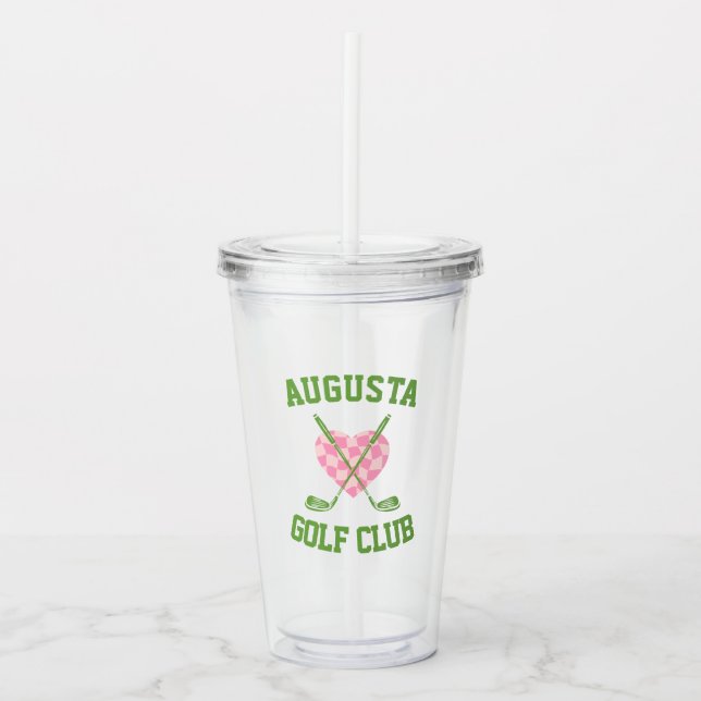 Trendy Golf Social Club Acryltrinkbecher (Vorderseite)