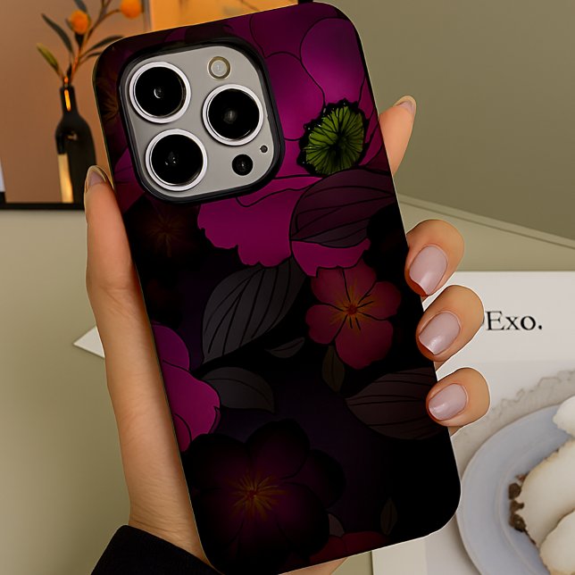 Trendy Gothic Dark Romance Plum Blume iPhone 16 Pro Max Hülle (Von Creator hochgeladen)