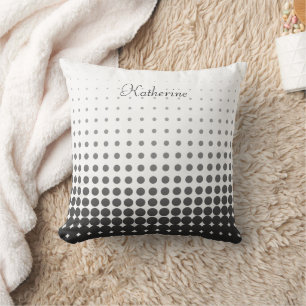 Trendy Gradient Polka Dots Individuelle Name Kissen