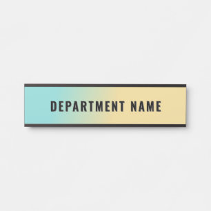 Trendy Gradient Simple Department Name Door Sign Türschild