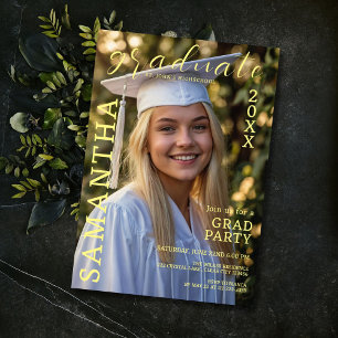 Trendy Graduate Magazine Cover Inspirierter Abschl Einladung