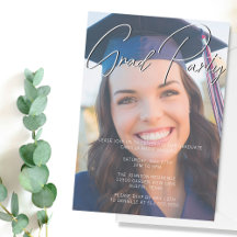 Trendy Graduate Photo Overlay Graduation Party