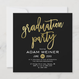 Trendy Graduation Party Einladung Imitate Gold