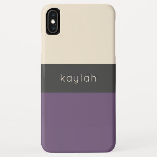Trendy Grape Color Block Muster mit Name Case-Mate iPhone Hülle