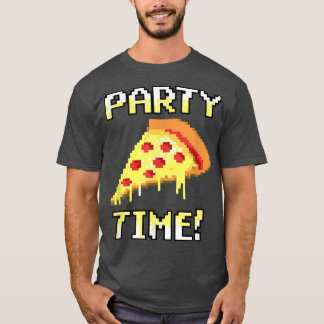 Trendy Graphic Pixated Pizza Party Time!5634 T-Shirt