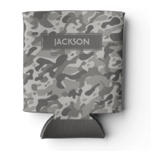 Trendy grau Tarnmuster mit Namen