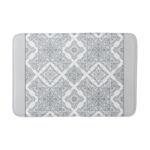 Trendy Gray and White Spanish Tiles Pattern