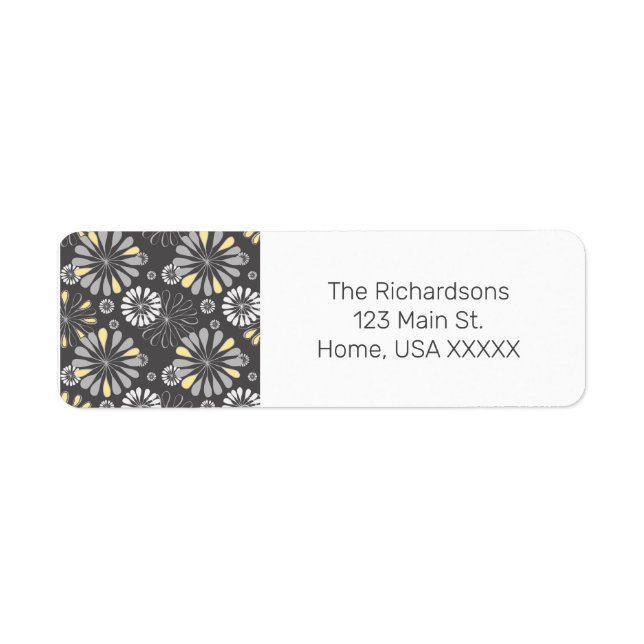 Trendy Gray and Yellow Floral (Vorne)