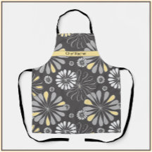 Trendy Gray and Yellow Floral
