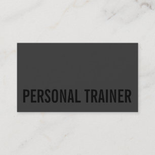 Trendy Gray Fitness Sport Business Card Visitenkarte