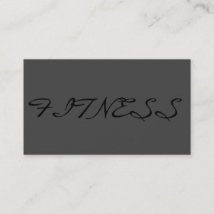 Trendy Gray Fitness Sport Business Card Visitenkarte