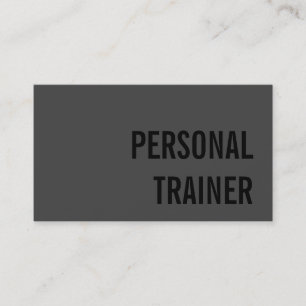 Trendy Gray Fitness Sport Business Card Visitenkarte