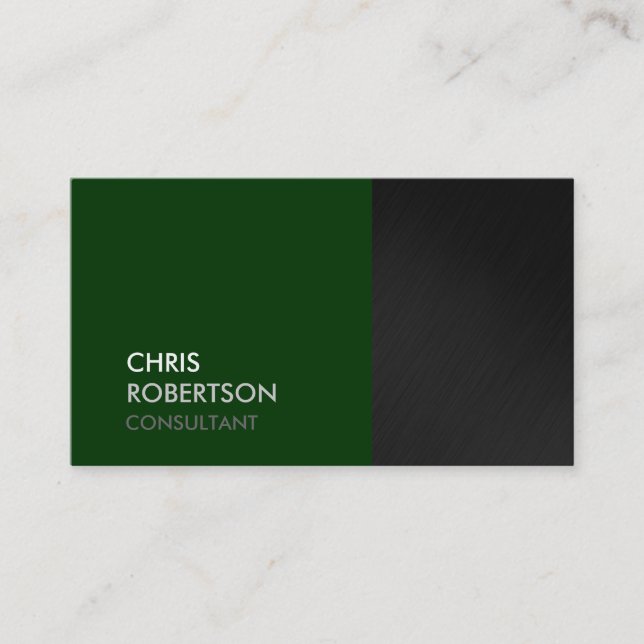 Trendy Gray Green Attractive Business Card Visitenkarte (Vorderseite)